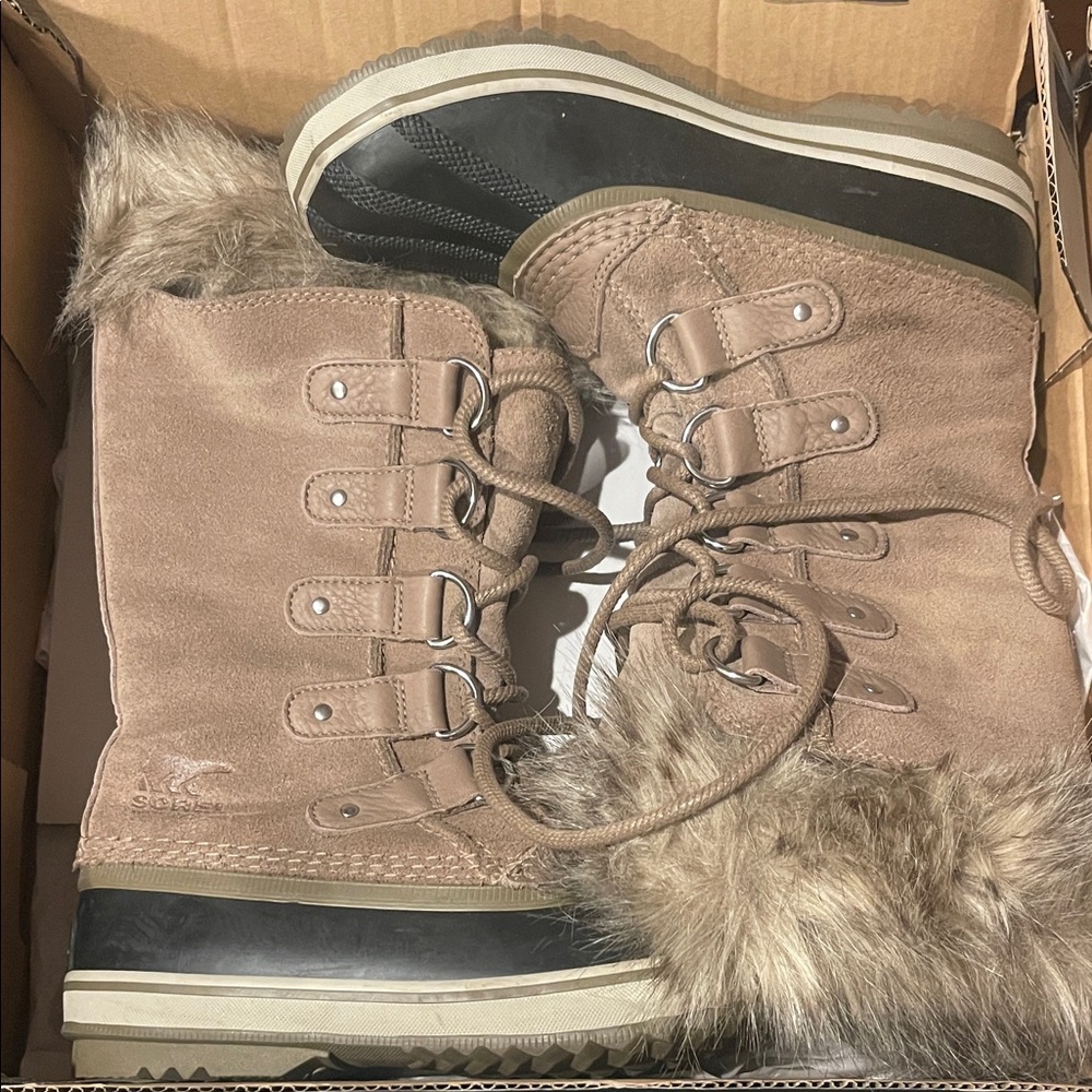 Sorel Brown Winter Boots with Fur Lining